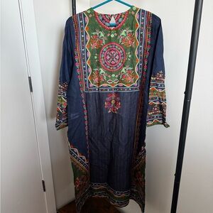 Women’s Embroidered Long Sleeve Navy Blue Shalwar